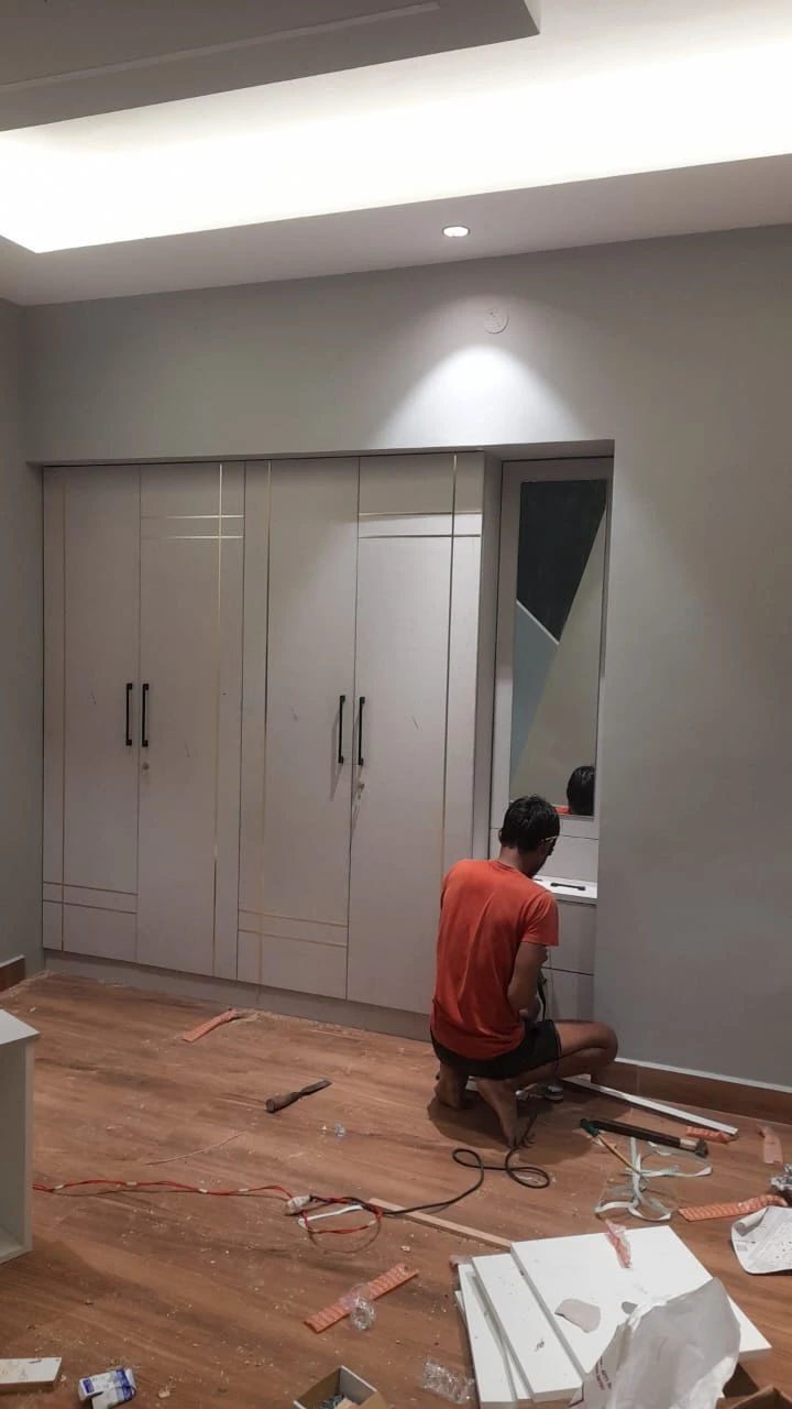 White Wardrobe Installation
